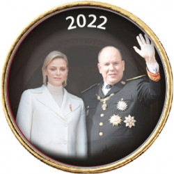 Monaco - 50 cents - Charlène et Albert 2022 commémorative 