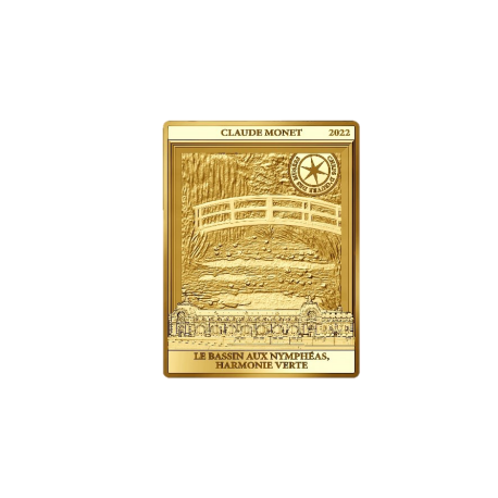 France 2022 – 50€ en OR 1/4 oz BE MONET NYMPHEAS 