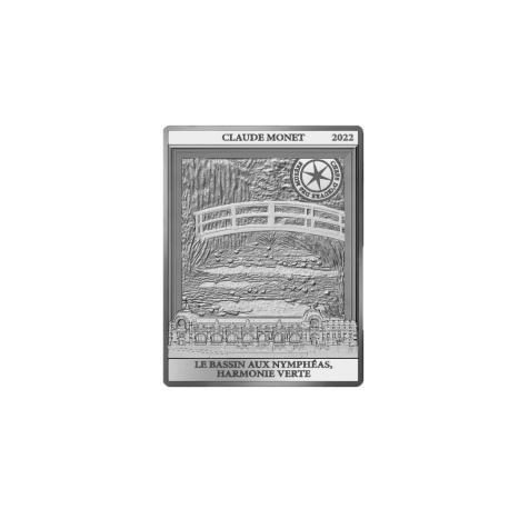 France 2022 – 50€ en ARGENT 100g BE MONET NYMPHEAS 