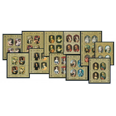 Les Rois de France - 50 timbres neufs