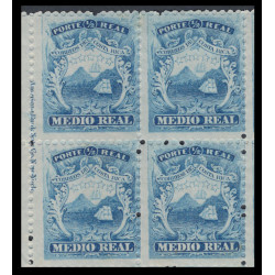 Bloc de 4 Costa Rica 1862 - 1/2 Real