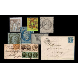 Timbres anciens oblitérés de France cote 150 euros