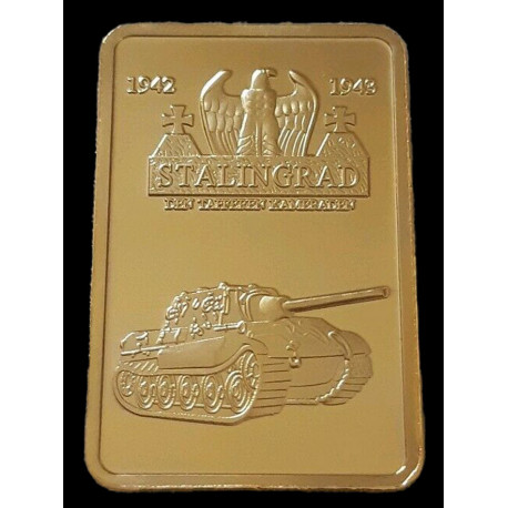 Stalingrad - Lingot doré or fin 24 carats
