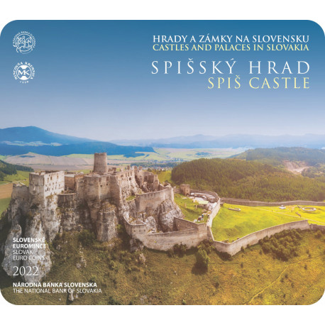 Slovaquie 2022 - Coffret euro BU - Collection ''Les châteaux et palais de Slovaquie - Château de Spiš"