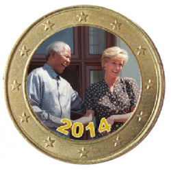 Nelson Mandela - Lady Diana - 1 euro Nelson Mandela 2014