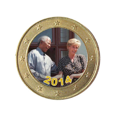 Nelson Mandela - Lady Diana - 1 euro Nelson Mandela 2014