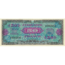 50 Francs - Drapeau Au verso - 1944-1945 - Qualité courante