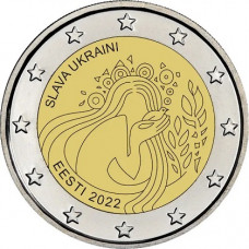 Estonie 2022 COINCARD UKRAINE - 2 euros commémorative 