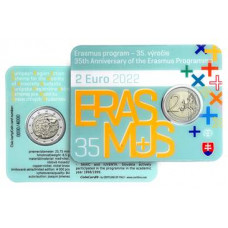 Slovaquie 2022 COINCARD - 2 euros commémorative Erasmus
