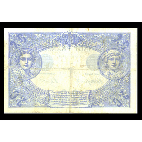 20 Francs - Noir Personnages Mythologiques - 1874-1905 - Qualité courante