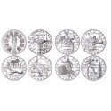 Série Coupe du monde de football 1998 : 8 Monnaies 10 Francs Argent Série Coupe du monde de football 1998 : 8 Monnaies 10 Francs Argent