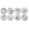 Série Coupe du monde de football 1998 : 8 Monnaies 10 Francs Argent Série Coupe du monde de football 1998 : 8 Monnaies 10 Francs Argent