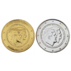 2 euros Pays Bas 2014 - Roi Alexander dorée+argentée