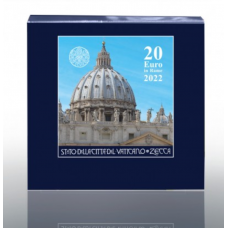 Vatican 2022 - 20 euros cuivre FDC + Coffret