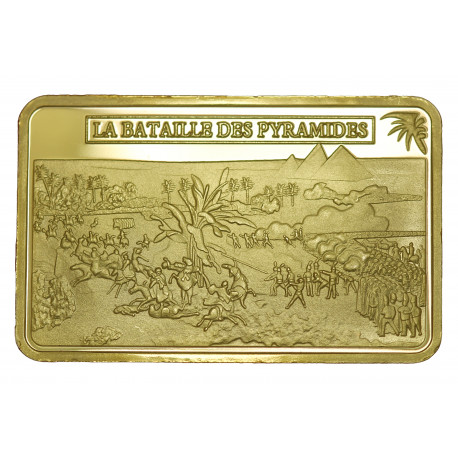 Napoléon 1er - Pyramides - Lingot doré or fin 24 carats