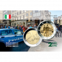 Italie 2022 – 2 euros + carte commémorative - "Police" UNC