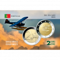 Portugal 2022 – 2 euros + carte commémorative - "Aviation" UNC