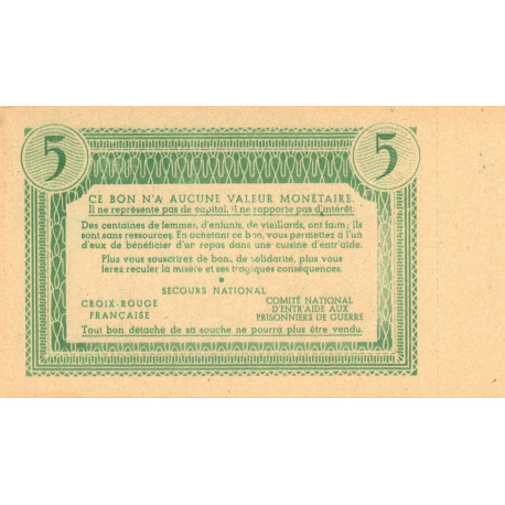 5 Francs - Bon de solidarité