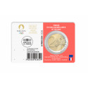 France 2022 - 2 euro commémorative -  coincard "Rouge" "PARIS 2024"2/5