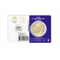 France 2022 - 2 euro commémorative -  coincard "Violette" "PARIS 2024"4/5