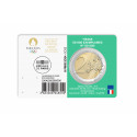 France 2022 - 2 euro commémorative -  coincard "Verte" "PARIS 2024" 5/5