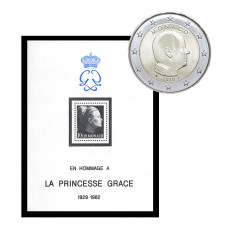 Princesse Grâce + 2 euro Albert