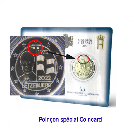 Luxembourg 2022 COINCARD - 2 euros commémorative Drapeau