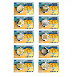 2 € Coincards 2022 - 10 x Coincards Ukraine  -Collection complète - 2 euros commémoratives
