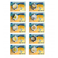 PREVENTE 2 € Coincards 2022 - 10 x Coincards Ukraine  -Collection complète - 2 euros commémoratives
