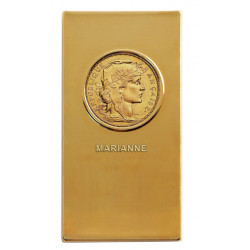 Marianne - Lingot doré or fin 24 carats