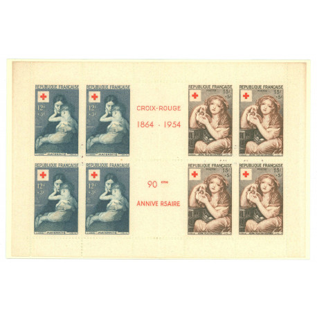 carnet croix rouge 1954