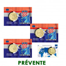 Prévente –  3 x Coincards CROATIE 2023 – 50 centimes