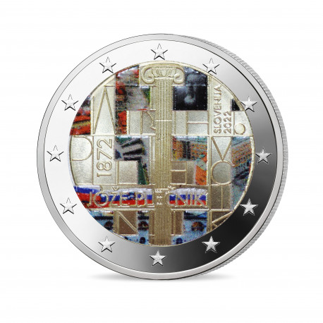 Slovénie 2022 Jože Plečnik - 2 euro commémorative en couleur