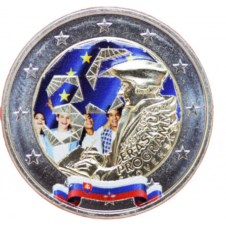 Slovaquie 2022 Erasmus - 2 euro commémorative en couleur
