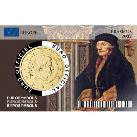 Prévente – 3 x COINCARDS ERASMUS -Collection complète – 50 centimes