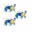 Prévente – 3 x COINCARDS ERASMUS -Collection complète – 50 centimes