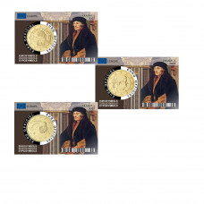 3 x COINCARDS ERASMUS -Collection complète – 50 centimes