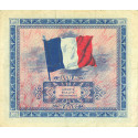 5  Francs - Drapeau au verso - 1944 - Qualité courante