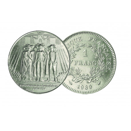 Collection complète 1 franc - Vème république