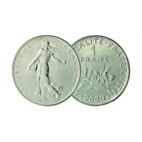 Collection complète 1 franc - Vème république