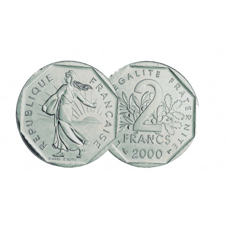 Collection complète 2 francs - Vème république