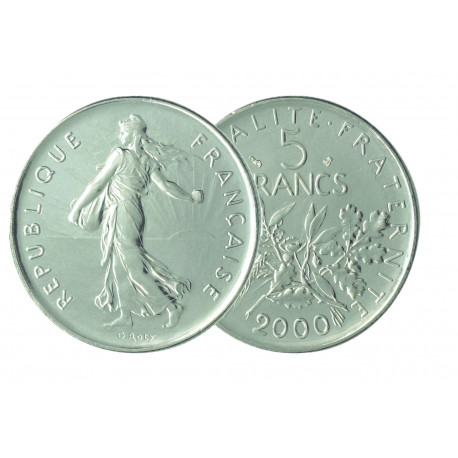 Collection complète 5 francs - Vème république