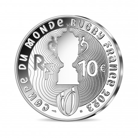 Monnaie de Paris 2022 – Coupe du Monde de Rugby 2023 – 10€ ARGENT BE Emblème