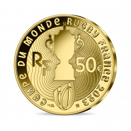 Francia Blister Moneda 1/4 Euro 2023 Laton Copa Rugby Unc