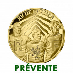 Monnaie de Paris 2022 – Coupe du Monde de Rugby 2023 – 50€ OR 1/4 Oz BE – Le XV de France