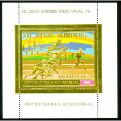 Jeux Olympiques 1976 - Timbre OR - Guinée Equatoriale