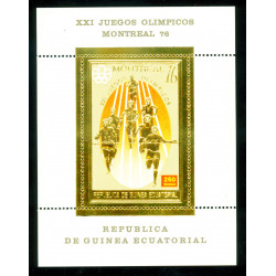 Jeux Olympiques 1976 - Timbre OR - Guinée Equatoriale