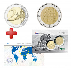 Slovaquie 2022 – 2 euros + carte commémorative - "Machine à vapeur" UNC