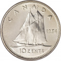 Reine Elisabeth II - Canada 10 cents