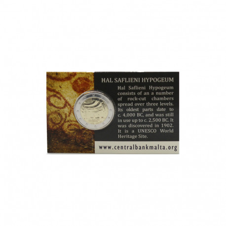 MALTE 2022 UNC – 2 euro commémorative en coincard – Hypogeum